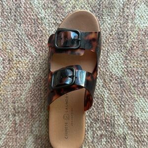 Slip on platform sandals